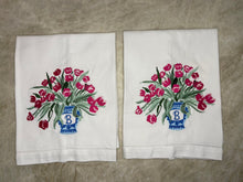 Load image into Gallery viewer, Spring Flowers in ginger jar towel