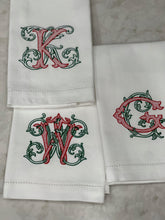 Load image into Gallery viewer, Vintage Vine Two Color Initial Towel