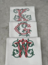 Load image into Gallery viewer, Vintage Vine Two Color Initial Towel