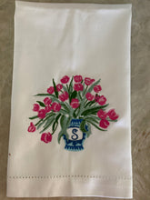 Load image into Gallery viewer, Spring Flowers in ginger jar towel