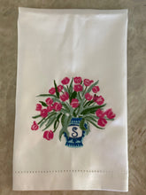 Load image into Gallery viewer, Spring Flowers in ginger jar towel