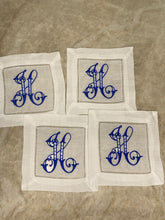 Load image into Gallery viewer, Single Letter Monogram Cocktail Napkin