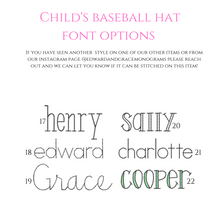 Load image into Gallery viewer, Child's Monogramed hat