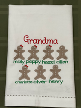 Load image into Gallery viewer, Personalized Christmas Grandmas Cookies Kitchen Towel or Apron