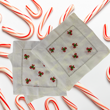 Load image into Gallery viewer, candy cane cocktail napkins
