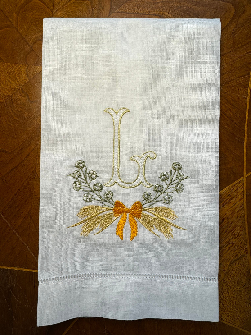 Harvest Fall Monogram Embroidered Towel