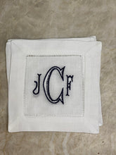 Load image into Gallery viewer, Personalized Cocktail Napkins Baroque Monogram
