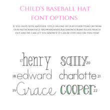 Load image into Gallery viewer, Child&#39;s Monogramed hat
