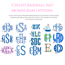 Load image into Gallery viewer, Child&#39;s Monogramed hat
